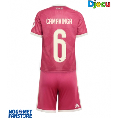 Real Madrid Eduardo Camavinga #6 Rezervni Dres za djecu 2026-27 Kratak Rukav (+ Kratke hlače)